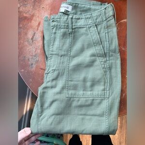 Madewell Green Utility Pants, Size 27, new never worn